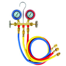 Freon manifold regulator without sight glass brass testing manifold body